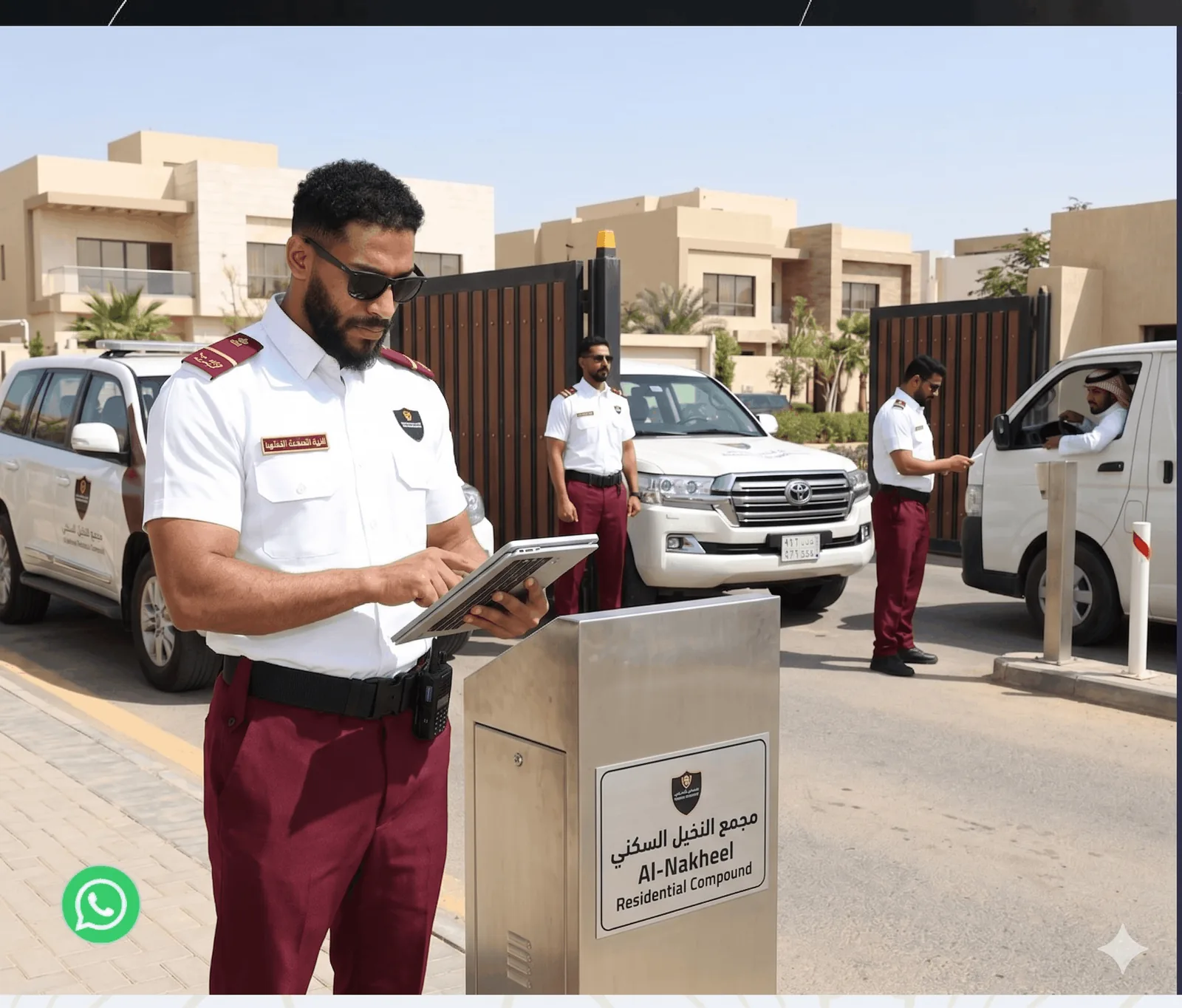 Residential security guard at a private home in Saudi Arabia
